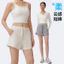 Quần short thể thao thông thường mùa hè dành cho nữ Dây rút lớp khí tại nhà ngoài trời Ba điểm thẳng Yoga Quần short đám mây rộng