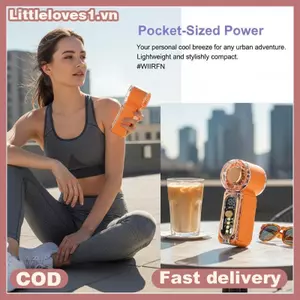 Quạt sạc USB cầm tay Mini Littleloves1 Siêu yên tĩnh Làm mát mạnh mẽ để cắm trại Dã ngoại Bàn văn phòng VN