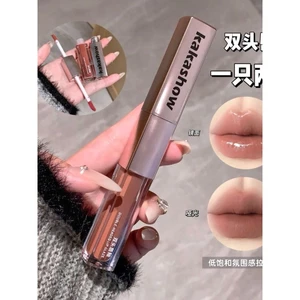 🔥water light mirror glass lip gloss Tai Giả Mặt Nước Bóng Gương Đôi Đầu Son Bóng Mờ Mờ Môi Bùn Sinh Viên Đảng Làm Trắng Son Môi Thủy Tinh Son Glos
