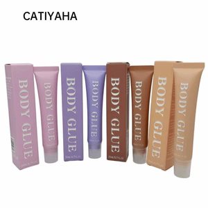 Keo dán cơ thể CATIYAHA 20ML, Keo dán cơ thể dạng lỏng trong suốt khô nhanh, Chống mồ hôi thời trang Chống thấm nước Giữ mạnh Keo dán cơ thể cho hàng đầu cắt thấp