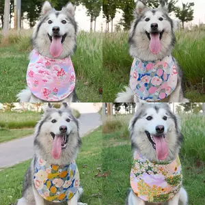 Thú Cưng Dễ Thương Dọc Nước Bọt Khăn Chó Golden Retriever Chó Lớn Alaska Yếm Yếm Dày Nước Bọt Bảo Vệ