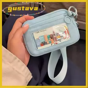 Hộp đựng thẻ GUSTAVA, Ví đeo tay có dây kéo di động, Ví đựng tiền xu nhẹ thời trang dành cho nữ
