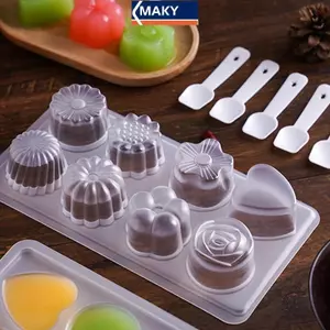 MAKY 8 Lỗ Xà Phòng Đa Hình Khuôn Silicon Cho DIY Chocolate Kẹo Thạch Món Tráng Miệng Khay Đá Làm Thủ Công Xà Phòng Tay Quà Tặng Làm VN