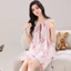 Phụ Nữ Pyjama Phong Cách Trung Hoa In Áo Quần Short Có Dây Buộc Cổ Trang Phục Thoải Mái Cho Hộ Gia Đình Giải Trí Thời Gian Hàng Ngày