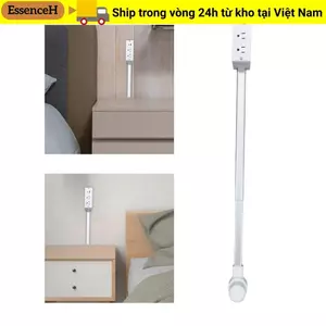 Bộ mở rộng ổ cắm điện ESSENCEH, xoay không đục lỗ 180° Bộ mở rộng ổ cắm điện, Bộ mở rộng ổ cắm điện màu trắng có thể điều chỉnh độ dài cho NightStand
