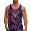 Bướm 3D Tank Top Nam, Áo thể thao mùa hè chuyển màu đầy màu sắc, Áo thun đường phố mềm mại thoáng khí