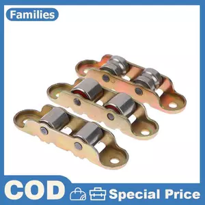 80 Loại Flat / Rãnh Bánh Xe Đôi Kim Loại Trượt Cửa Sổ Ròng Rọc Hỗ Trợ Đáy Trượt Con Lăn Tra Phần Cứng Phụ Kiện