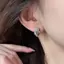 LUImo 1 Cặp Hợp Thời Trang Nhẹ Bông Tai Trái Tim Sang Trọng Cho Nữ Cô Gái Thời Trang Tính Khí Đơn Giản Bông Tai Bông Tai Trang Sức Phụ Kiện Quà Tặng SBS