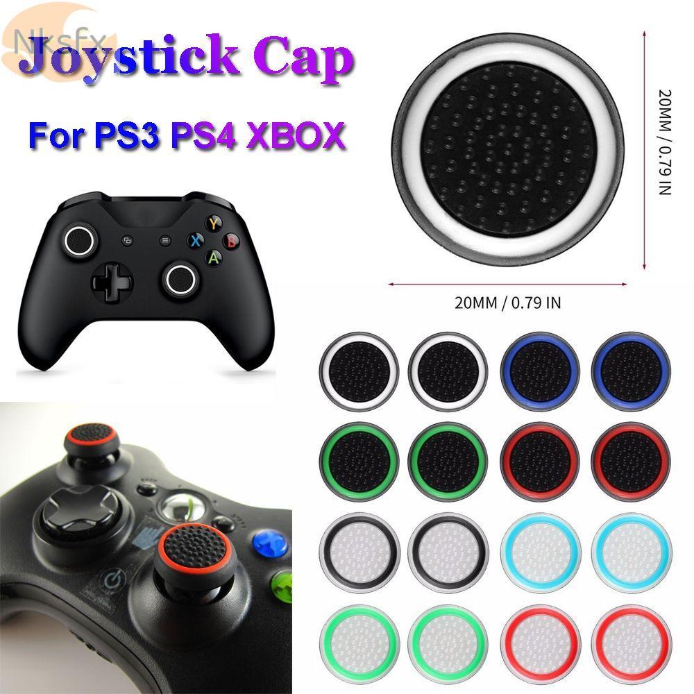 NKSFX 4 Chiếc Nắp Cần Điều Khiển Thay Thế Analog 360 Silicone Bộ Điều Khiển Phụ Kiện Cho PS3 PS4 XBOX Một