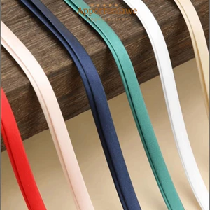 IAPPORTUNIA 1CM Edge May Ruy Băng Dây, Vải Sateen Sườn Xám Đường Ống Viền, Bền Nhiều Màu Sắc 10MM Chiều Rộng Quần Áo Phụ Kiện 4Fold Iron Free Bias Băng Cho Quần Áo