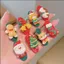 YT4 Giáng Sinh Ông Già Noel Kẹp Tóc Nữ Mỏ Vịt Kẹp Lễ Hội Chuông Cây Nai Sừng Tấm Kẹp Tóc Trẻ Em Quà Tặng
