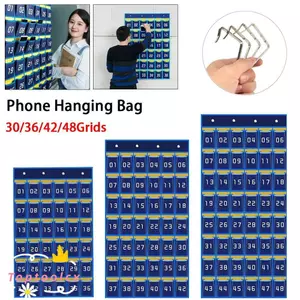 Túi treo tường điện thoại TOPTOOLCX, đánh số, dày 30/36/42/48 ngăn, túi lưu trữ treo cửa phòng học