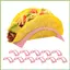 Bộ giá đỡ Taco đầy màu sắc Giá đỡ đầy màu sắc Giá đỡ máy rửa chén & lò vi sóng An toàn mềm hoặc cứng Giá đỡ vỏ Taco gelhvn