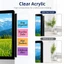 Bảng bên màn hình trong suốt có vẻ ngoài acrylic trong suốt, thiết kế acrylic cho phòng họp
