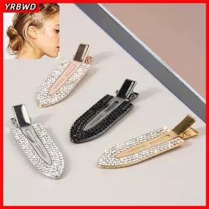 Kẹp YRBWD Bangs, Kẹp mỏ vịt trang trí bằng kim cương giả hợp kim, Kẹp tóc liền mạch hình xẻng thời trang