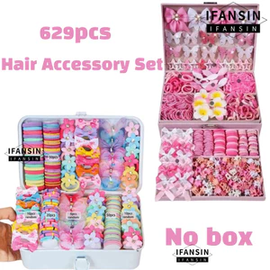 IFANSIN 546 Bộ Phụ Kiện Tóc, Không Làm Tổn Thương Tóc Nhiều Màu Sắc Bé Gái Tóc, Frangipani Đàn Hồi Cao Trẻ Em Phụ Kiện Tóc Bộ Quà Tặng Công Chúa