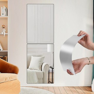 1 / 4 Bộ Nhãn Dán Tường Gương Acrylic Có Thể Tháo Rời - Gạch Gương Không Gọng DIY Trang Trí Nhà