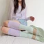AWNGD 1 Đôi Tất Trên Đầu Gối, Tất Cao Cấp Đầu Gối Cotton Nhiều Màu Sắc, Hàn Quốc Sức Mạnh Mỏng Ba Lê Nối Nơ Đùi Tất Cao Nữ Cô Gái