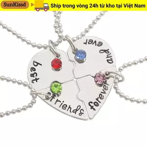 SUNKISSD Tình Bạn Vòng Cổ Thời Trang Tình Yêu Người Bạn Thân Nhất Vòng Cổ Froever