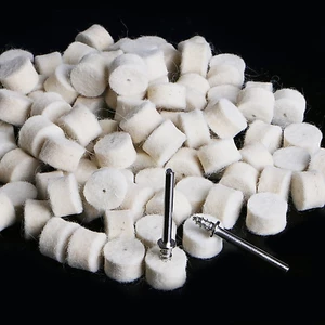 Bộ 100 Miếng Len Đánh Bóng 13mm + 2 Đầu Mài