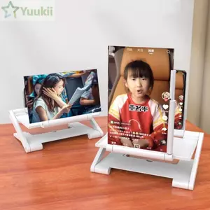 Kính lúp điện thoại di động YUUKII, Bộ khuếch đại màn hình điện thoại di động đa chức năng gấp, Kính lúp phóng to màn hình HD
