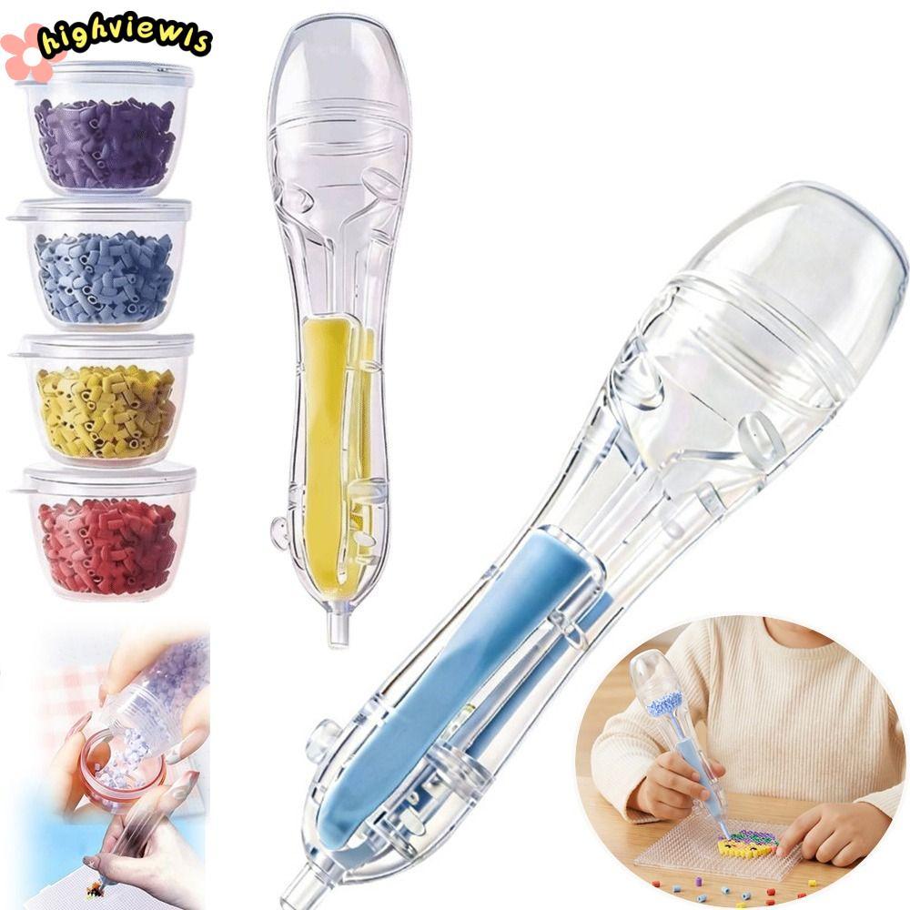 HIGHVIEWLS Bút tự động 2.6mm cho hạt cầu chì Perler, tiết kiệm thời gian, báo chí nhanh, dùng định vị hạt thủ công cho trẻ em