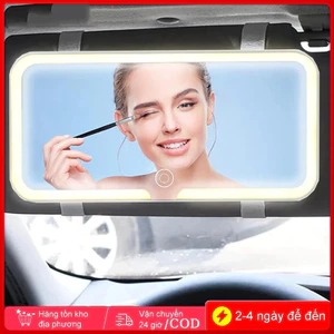 Ô Tô Trang Điểm Gương Sạc Màn Hình Cảm Ứng Có Thể Điều Chỉnh Độ Sáng 3 Màu Có Thể Đổi Tấm Che Nắng Đa NăngGương
