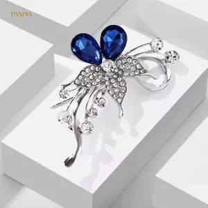 PNPIA- Thời Trang Thanh Lịch Kim Cương Giả Vintage Hoa Thổ Cẩm Nữ Quần Áo Áo Áo Trang Sức Phụ Kiện Quà Tặng