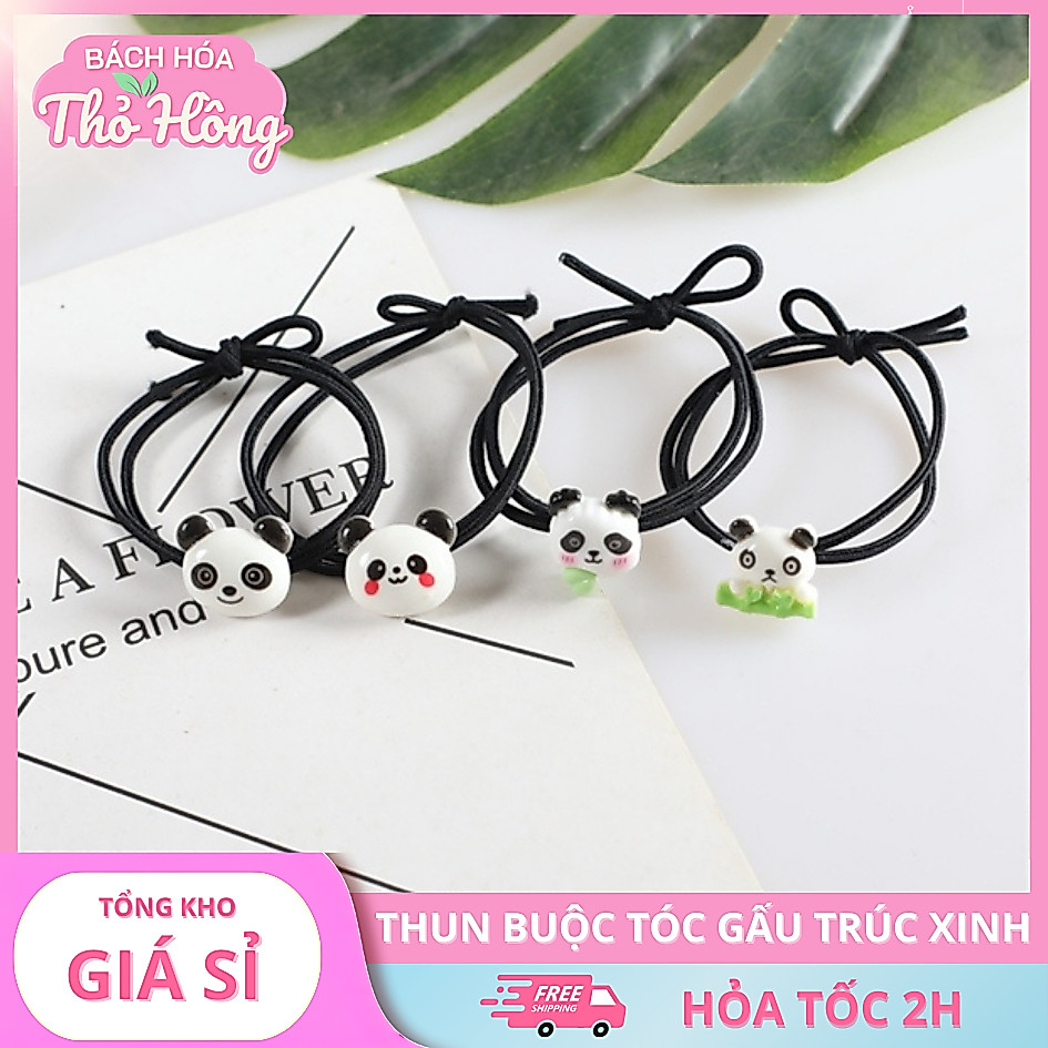 3 Thun Buộc Tóc Gấu Trúc Xinh