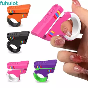 Đồ chơi Spinner FUHUIOT, Thanh trượt ngón tay quay nhẹ nhàng 7 màu, Máy quay cầm tay in 3D cầm tay nhỏ gọn Fidget Ring Đồ chơi dành cho người lớn Trẻ em