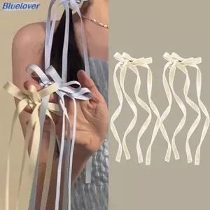 Bluelover Phong Cách Hàn Quốc Ruy Băng Nơ Tóc Dài sel Kẹp Tóc Ngọt Ngào Dễ Thương Mũ Dành Cho Nữ Bé Gái Dự Tiệc Thời Trang Phụ Kiện Tóc Mới
