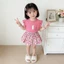 ✿ Bé Gái Lông Tơ Tay Áo Họa Tiết Tee & Quần Short Hoa 2 Bộ 5 Kiểu Trang Phục Thường Ngày Mùa Hè Cho Trẻ Em