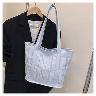 Hot gentlewoman Diamond Surface Letter Single Velvet Texture Túi đeo vai
