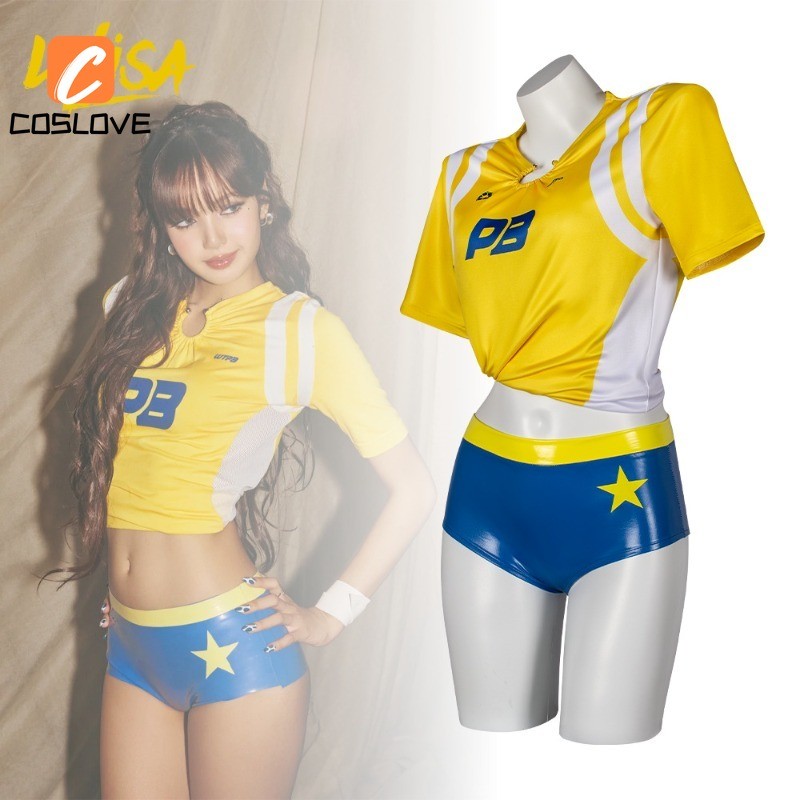 World Cup 2026 Lisa Sân Khấu Hiệu Suất Cosplay Quần Áo Trọn Bộ Trang Phục Trang Phục Cho Nữ Cổ Vũ Phong Cách Đội