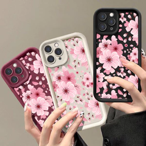 Ốp Điện Thoại Di Động Hoa Anh Đào Cho Samsung Galaxy A57 A37 A27 A15 A56 A55 A16 A17 A36 A26 A35 A54 A34 A53 A07 A06 A05 A14 A12 A52 A24 A05S A23 A25 Vỏ Bảo Vệ Camera