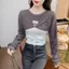 Không Đều Cao Cấp Ngắn Phong Cách Hot Girl Áo Nữ Đi Học Trở Lại Trường Mặc Mùa Xuân Mỏng Phong Cách Bên Trong Áo Hai Mảnh Phù Hợp Với