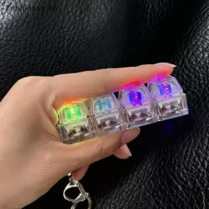 # HB # Rgb Lighting Móc khóa đàn áp sáng tạo Giảm căng thẳng Hiện vật Bàn phím Switch Test Illuminated Transparent Keycaps.