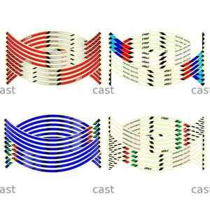 CAST Xe Máy Bánh Xe Dán Đa Năng Phụ Kiện Xe Máy Vành Sọc Băng 17 "18" Đề Can Xe Đạp Xe Máy Vành Băng