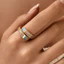 Nhẫn nữ có thể điều chỉnh tinh tế Nhẫn zircon trồng vàng Bộ sưu tập nhẫn phong cách Châu Âu và Mỹ kim loại cảm giác và trang sức tay phổ biến thanh lịch