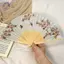 HFTOY 1 Chiếc Quạt Trung Quốc Gấp Tay Quạt Cưới Tay Quạt Tre Di Động Quạt Nhảy Múa Đảng Quạt Trang Trí Ventilador ~