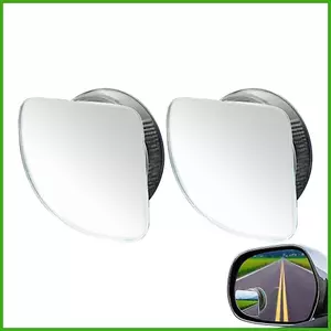 Gương chiếu hậu Điểm mù có thể điều chỉnh 360 độ Gương ô tô Gương tròn nhỏ và hình chữ nhật Gương mù vùng wipqsvn
