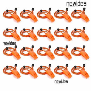 NEWIDEA 20 Cái Còi, Có Dây Phản Quang Nhựa Còi Khẩn Cấp, Bền Siêu To Với Kẹp Còi Cứu Hộ Đi Bộ Đường Dài