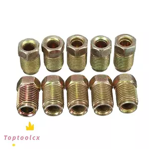 TOPTOOLCX Vít Nuts, dành cho Ống phanh hệ mét 3 / 16 Inch Bộ phụ kiện dây phanh kim loại, Ống phanh ngắn nam 10mm x 1mm chất lượng cao Tự động