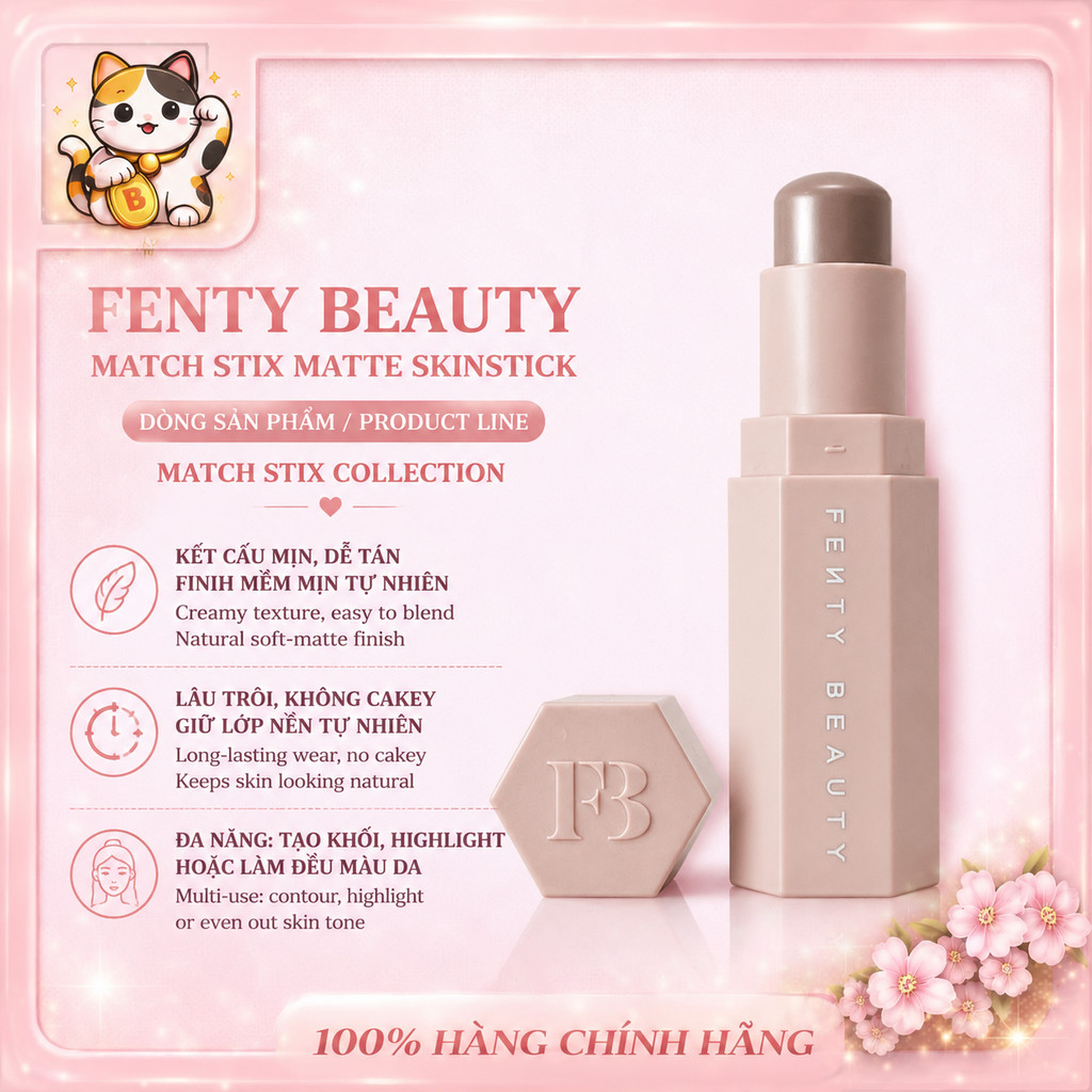 [Chính Hãng] Kem Tạo Khối Fenty Beauty Match Stix Contour Skinstick Che Khuyết Điểm Mịn Da 7.1g Fullsize