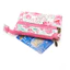 Tươi Phong Cách Mục Vụ Tranh Sơn Dầu Vải Cotton Dây Kéo Đôi Bốn Lớp Ví Đựng Tiền Xu Nữ Túi Đựng Thẻ ID Đa Năng Túi Nhỏ
