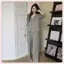 JRP Retro Full-print Bộ Đồ Ngủ Hoa Ngọt Ngào Nữ Mùa Hè Cardigan Dài Tay Quần Rời Nhà Quần Áo Phù Hợp Với JRP
