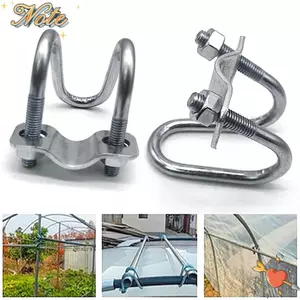 NOTE1 1 Kẹp Ống, Đầu Nối Thép Giàn Giáo Cố Định U Bu Lông, Vít Bền 20 25 32 40 50 M8 Kẹp Ống Mạ Kẽm