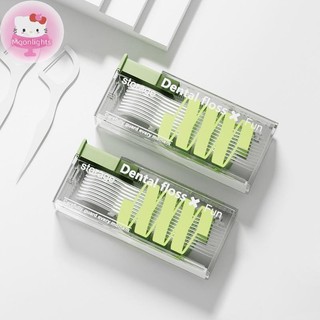 Moonlights Hộp Bảo Quản Bóng Tự Động Chăm Sóc Vệ Sinh Răng Miệng Hộp Đựng Bóng Di Động Tiện Lợi Với 10 Chiếc Floss EN
