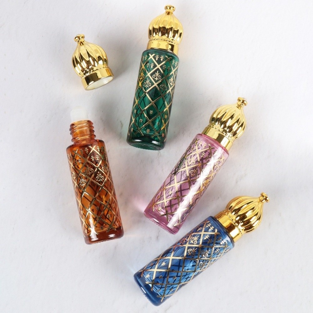HOBBYIN Chai nước hoa rỗng, Bao bì màu Chai tinh dầu Mini 8ml, Chai lăn thủy tinh lăn du lịch Accessorie