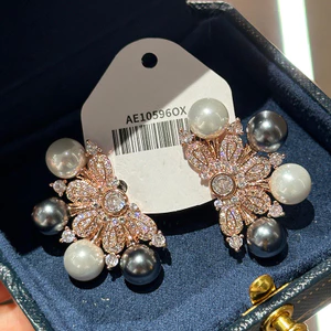 Bông tai thanh lịch sang trọng Ngọc trai Zircon khí chất Hàn Quốc Bán buôn